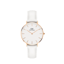 丹尼尔惠灵顿（DanielWellington）DW手表女表32mm金色边白盘白皮带学生手表生日礼物DW00100189