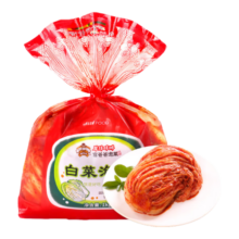 富爸爸 白菜泡菜1kg/袋 棵状未切  韩式辣白菜泡菜下饭菜 山东