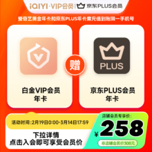 爱奇艺 白金VIP会员年卡12个月 支持电视端+京东PLUS会员年卡