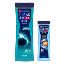 京东百亿补贴：CLEAR 清扬 男士古龙香氛沐浴露 海洋香氛400g+活力运动180g 组合装18.81元 包邮