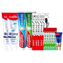 高露洁牙膏牙刷漱口水10件套