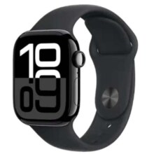 plus会员：Apple Watch Series 10 智能手表GPS款42毫米亮黑色铝金属表壳运动型表带S/M MX1M3CH/B 心意定制款