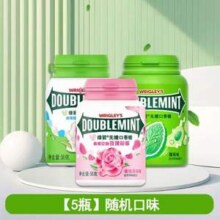 绿箭 绿茶薄荷/玫瑰薄荷/茉莉绿茶无糖口香糖 40粒*5瓶 随机口味