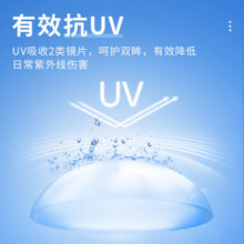 海昌H2O进口半年抛隐形眼镜2片装 透明近视眼镜 水润舒适 475度