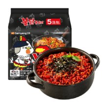 88VIP：韩国进口三养火鸡面140g*5袋夜宵方便面泡面