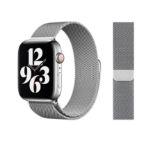 亿图斯 苹果手表表带apple watch米兰尼斯不锈钢iwatch s10/s9/8/7/SE/Ultra男女款磁吸金属透气 【官款1:1定制】官方银+舒适透气 49/46/45/44/42mm表盘