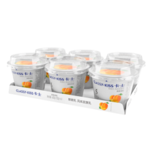 卡士（CLASSY.KISS）黄桃果粒鲜酪乳100g*6杯 低温酸奶 风味发酵乳