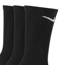 NIKE 耐克 Everyday Lightweightcrew 中性运动长筒袜 SX7676-010 黑色 S 三双装