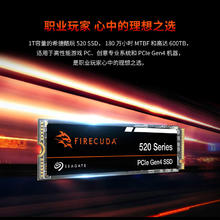希捷 1TB SSD固态硬盘 M.2接口 电竞玩家专业之选游戏高速 希捷酷玩520