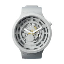 斯沃琪（Swatch）瑞士手表 陶瓷腕表BIG BOLD云母灰 节日礼物潮流石英表SB03M100