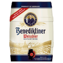 需凑单：百帝王（Benediktiner）修道院小麦白啤酒 5L*1桶 *2