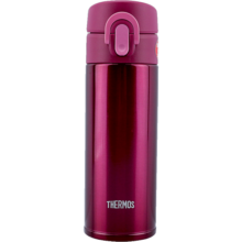 膳魔师（THERMOS）进口JNI不锈钢保温杯 一键弹盖超轻便车载户外家居馆男女学生水杯 紫红色 JNI-301(BGD)