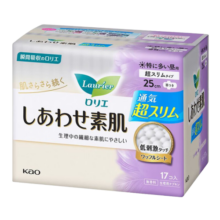 乐而雅Laurier F系列透气棉柔 超丝薄特长日用护翼卫生巾 25cm17片