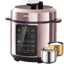 PLUS会员：Midea 美的 MY-E5924G 电压力锅 5L