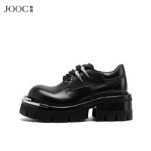 玖诗 JOOC 厚底英伦风乐福鞋女2025春夏新款牛皮复古休闲百搭小皮鞋