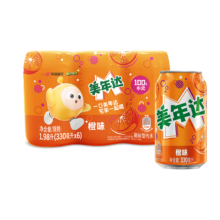 百事可乐  美年达橙味 330ml 6罐