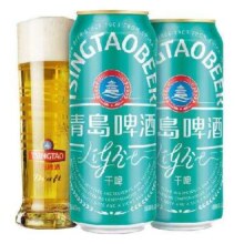 新品：青岛啤酒 轻干啤8度500ml*12罐  整箱装 0糖低卡64.35元