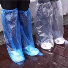 一次性雨鞋鞋套长筒 蓝色 加厚款4只