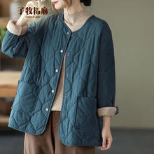 子牧棉麻 女文艺百搭棉服 3511