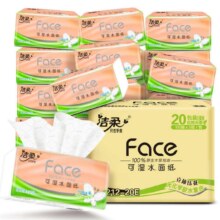 88VIP:洁柔粉Face立体压花软抽3层90抽24包整箱