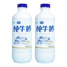 聚划算百亿补贴：夏进 瓶装纯牛奶1kg*2瓶