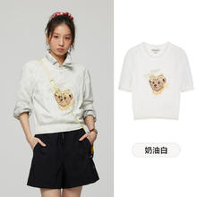 TEENIE WEENIE TeenieWeenie小熊 女士短袖圆领毛衫 TTKW252306TTX