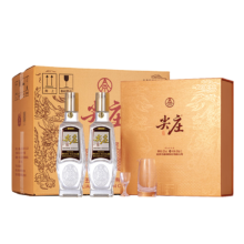 PLUS会员、首购：五粮液股份 尖庄荣光礼盒 浓香型白酒 52度 500ml*2瓶*4盒 整箱装