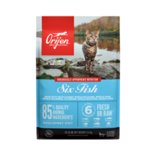 Orijen渴望猫粮 六种鱼天然无谷成猫幼猫全价通用猫粮5.4kg 六种鱼猫粮5.4KG-效期25年12月
