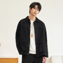 gxg.jeans 黑色牛仔夹克  黑色-