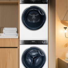 Haier 海尔云溪冠军版376W HGY100-F376WU1+XQG100-BD14376LWU1 热泵式洗烘套装 白色