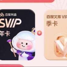 百度网盘 超级会员SVIP年卡12个月+赠百度文库 3个月 季度卡
