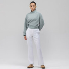 lululemon Plush Fleece 女士拉绒弧形下摆套头卫衣 银蓝