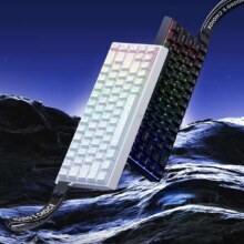 限地区、plus:迈从（MCHOSE）Ace 60Pro/68磁轴键盘 RT电竞游戏客制化机械有线连接全键热插拔网页驱动无畏契约 Ace 68 电竞版 白等高线 冰犀磁轴