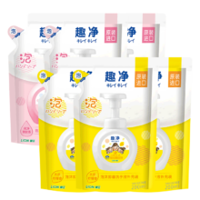 狮王 泡沫洗手液爽肤香+柠檬香200ml共6袋39.8元（需领券）