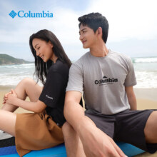 38节，1日20点：Columbia 哥伦比亚 户外运动 短袖T恤 情侣款 XE8549 041男女同款