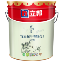立邦乳胶漆京雅居竹炭抗甲醛防霉净味五合一油漆内墙漆白漆18L/约25kg