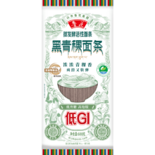 鲁花轻食系列 微发酵活性面条 黑青稞面600g