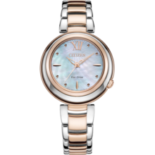 西铁城(CITIZEN)手表间玫瑰金色贝母盘花语吟风光动能女表EM0335-51D EM0335-51D