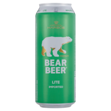 豪铂熊（BearBeer）清爽啤酒500ml*24听 口味淡爽 整箱装 德国原装进口