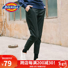 Dickies 后腰橡筋设计休闲裤女式秋季棉弹力长裤子DK008121 黑色 025