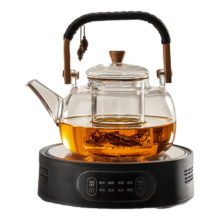 忆壶茶（YIHUTEA）茶壶玻璃煮茶壶新款煮茶器家用透明壶+1300瓦电陶炉煮茶套装+赠品