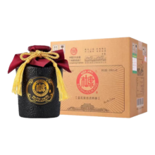 PLUS会员：杜康 玻璃磨砂坛器 古法陈酿白酒 52度浓香型粮食酒 52%vol 500mL 1坛
