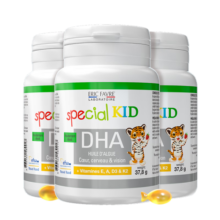 EricFavre艾瑞可dha婴幼儿童dha藻油胶囊进口宝宝dha学生补脑维生素AD+K2 【季度首选】DHA海藻油3瓶装
