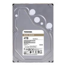 东芝（TOSHIBA） N300系列 机械硬盘7200转nas硬盘SATA垂直记录硬盘CMR硬盘个人云存储服务器企业监控硬盘 4TB HDWQ140UZSVA 缓存128MB 标配(无配件)