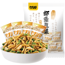 再降价、88VIP:甘源鲜虾味虾条豆果500g(约40小包)