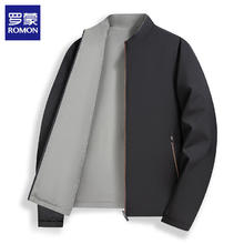 罗蒙 双面穿男士夹克外套 黑色 XL