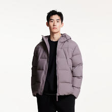 杰克琼斯 冬季百搭连帽立领羽绒服 142g充绒 鲨鱼紫