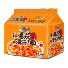 再降价、88VIP：康师傅 方便面经典袋辣番茄鸡蛋牛肉面 110g*5袋