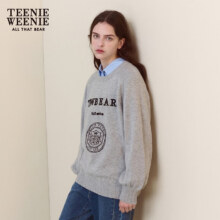 再降价、20点：Teenie Weenie 小熊 冬季格雷系 圆领套头毛衣 女款