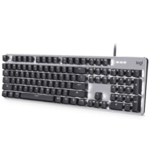 罗技（Logitech） K845有线机械键盘 游戏办公键盘 背光全尺寸TTC轴吃鸡舒适键盘台式机笔记本电脑键盘 K845 青轴【游戏推荐】